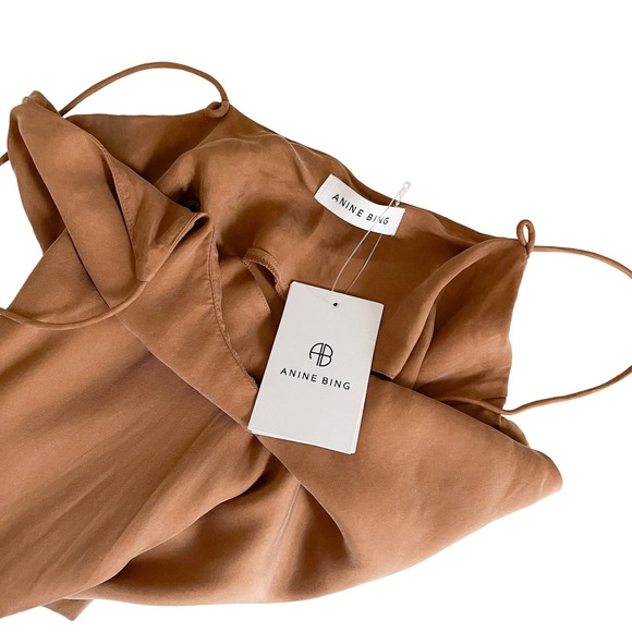 NWT‎ Anine Bing Bay Dress Brown - Picture 8 of 10